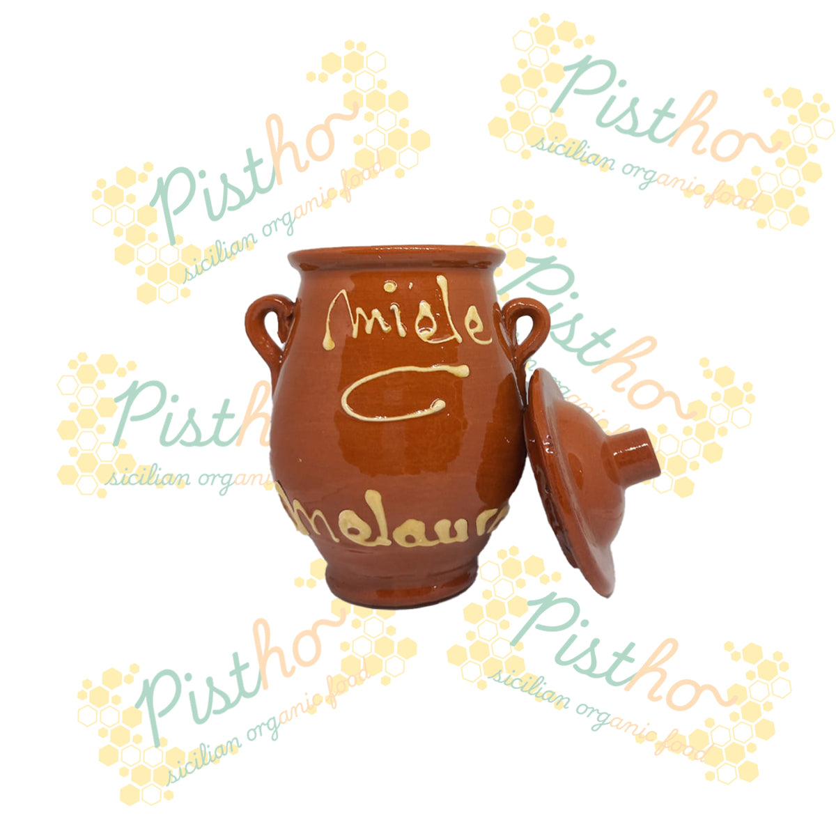 Miele millefiori biologico in vaso di ceramica