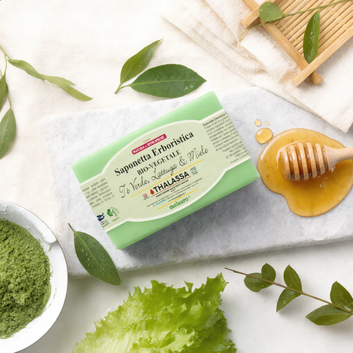 Herbal Soap Green Tea, Lettuce & Honey: Self-Care and Helping in One Gesture