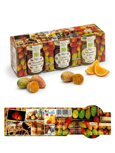 Tris Marmellate Siciliane BIO: Arancia Rossa, Fichidindia & Limone